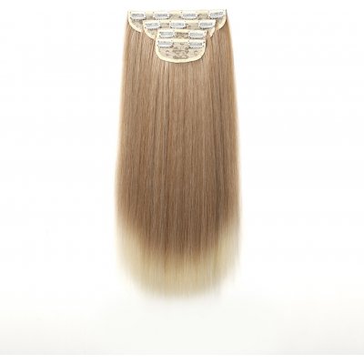 Vlasy clip in 4 pásy - písčitá blond rovné vlasové příčesky 55 cm – Sleviste.cz