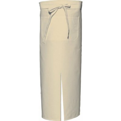 Link Kitchen Wear Bistro a barová zástěra do pasu s kapsou a rozparkem pro dynamickou prác Přírodní X962T – Hledejceny.cz