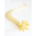 Vlasy evropského typu k prodlužování keratinem 50cm nejsvětlejší blond 1 pramen 0,7 gramů – Zboží Mobilmania