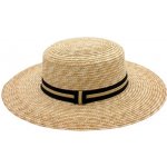 Fiebig Headwear since 1903 Letní slaměný boater klobouk unisex žirarďák s širší krempou Canotier – Zboží Mobilmania