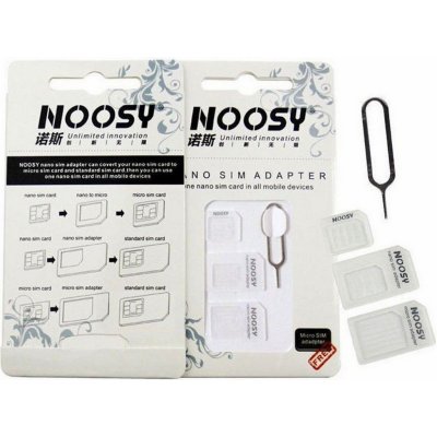 Noosy Adaptér NOOSY Sim Card (MINI / NANO / MICRO) + klíček – Zbozi.Blesk.cz