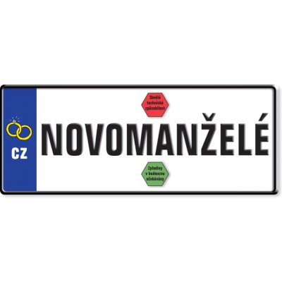 Albi Svatební přání - SPZ Novomanželé – Zboží Mobilmania