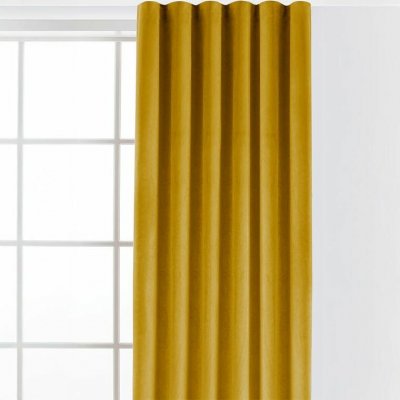 Sametový závěs FILUMI hořčicový 140 x 250 cm sada 2 ks – Hledejceny.cz