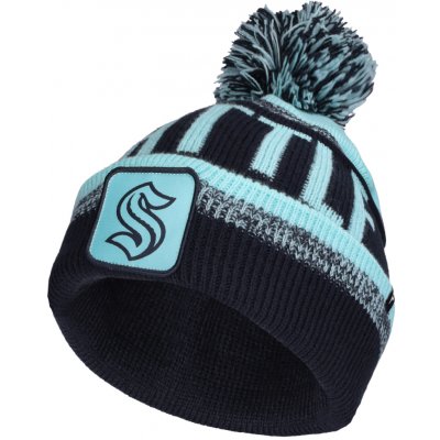 Fanatics SEATTLE KRAKEN THRIVE CUFFED POM BEANIE Tmavě modrá Tyrkysová – Zboží Mobilmania
