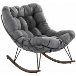 Gordon G1146 Houpací křeslo s měkkým polštářem černošedé – Zboží Dáma