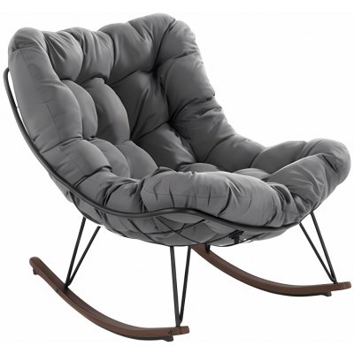 Gordon G1146 Houpací křeslo s měkkým polštářem černošedé – Zboží Dáma