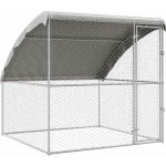 VidaXL Klec pro psy stříbrná 200 x 200 x 200 cm pozinkovaná ocel – Zboží Dáma