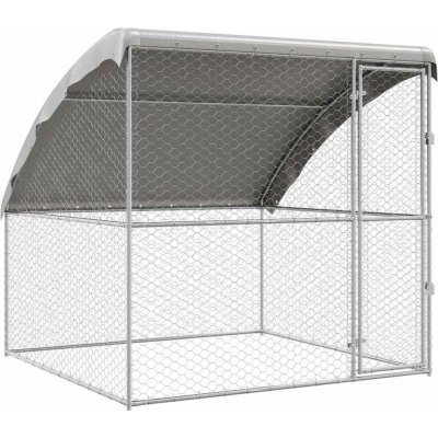 VidaXL Klec pro psy stříbrná 200 x 200 x 200 cm pozinkovaná ocel – Zboží Dáma