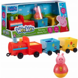 TM Toys PEPPA Pig WEEBLES Roly Poly firugky a vláček