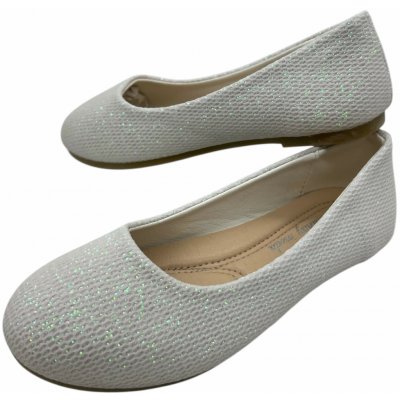 Dívčí baleríny 01 bílá – Zboží Mobilmania