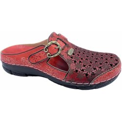 Laura Vita 723 dámské kožené pantofle červené