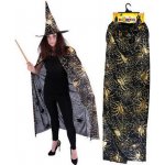 RAPPA Čarodějnický plášť s kloboukem a pavučinou /Halloween – Zboží Dáma