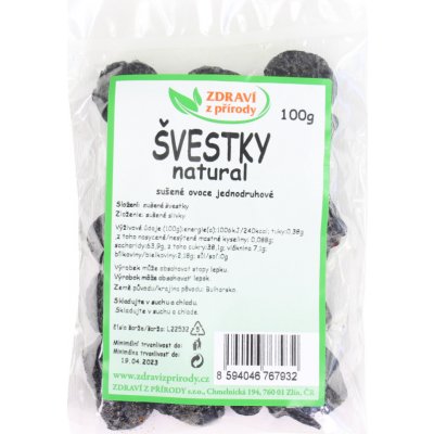 Zdraví z přírody Švestky natural 100 g – Zbozi.Blesk.cz