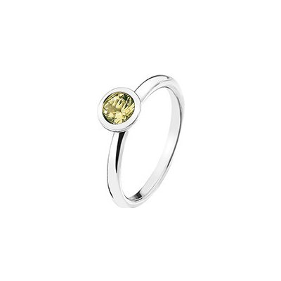 Hot Diamonds Stříbrný prsten Emozioni Scintilla Peridot Nature ER019/O o 55 b – Zboží Mobilmania