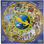 HIT OFFICE Školní hodiny papírové barevné (měsíce + roční období) 25 x 25 cm. – Hledejceny.cz