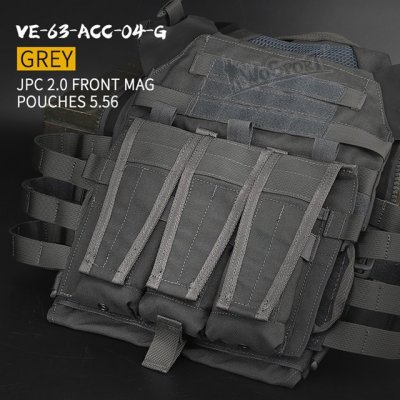 Wosport Přední platforma s 5.56 zásobníkovými sumkami pro JPC vestu 2.0 šedá – Sleviste.cz
