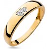 Prsteny iZlato Forever Prsten ze žlutého zlata s diamantovými srdíčky BSBR001