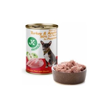 JK Animals Turkey & Apple Premium Paté with Chunks superprémiová masová 400 g