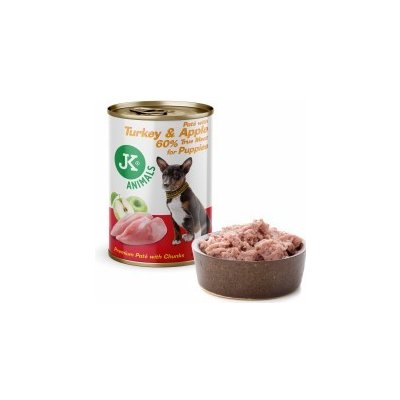 JK Animals Turkey & Apple Premium Paté with Chunks superprémiová masová 400 g – Zboží Mobilmania