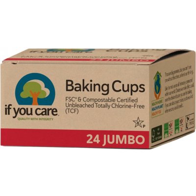 If you care Papírové košíčky na pečení jumbo 24 kusů – Zboží Mobilmania