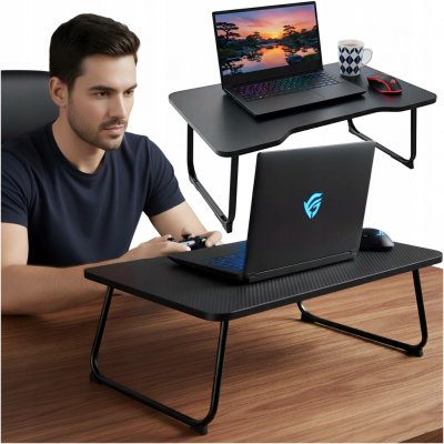 STOLEK POD NOTEBOOK POČÍTAČ DO POSTELE SKLÁDACÍ STABILNÍ KARBONOVÝ NA SNÍDANI – Zboží Živě