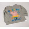 Dětské tričko chlapecké tričko dl. rukáv Peppa Pig šedé