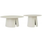 Bizzotto set dvou zahradních stolků Bryan 70/90 cm Krémový – Hledejceny.cz