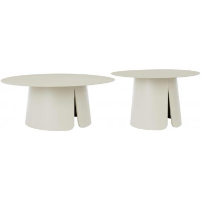 Bizzotto set dvou zahradních stolků Bryan 70/90 cm Krémový – Hledejceny.cz