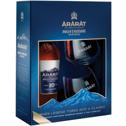 Brandy Ararat brandy Akhtamar 10 letá 0,7 l (DÁRKOVÉ BALENÍ 2 SKLENICE)