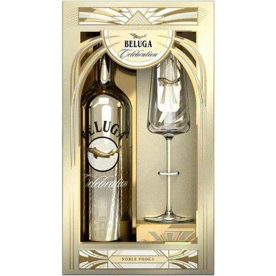 Beluga Noble Celebration 40% 1 l (dárkové balení 1 sklenice) – Zboží Mobilmania