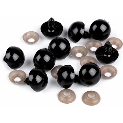 Černé bezpečnostní oči Ø18mm (pár) – Zboží Dáma