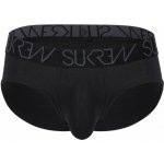 Slipy Sukrew Apex Brief Black černé pánské slipy – Zboží Dáma