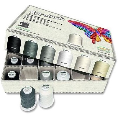 Sada nití PES pro overlocky – Madeira Aerolock 125 (24x1200m) – Zboží Mobilmania