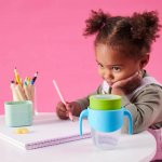 b.box 360° netekoucí učící hrneček 250 ml modrý/zelený – Zboží Dáma