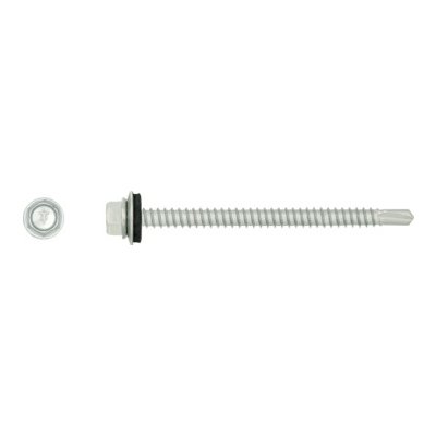 RAWLPLUG Šroub samovrtný OC do kovu max 8 mm, HEX hlava + ocel podložka - zinek bílý Varianta: 5,5 x 75 mm – Hledejceny.cz