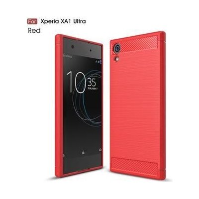Pouzdro Carbo obolný gelové Sony Xperia XA1 Ultra - červený – Zboží Mobilmania