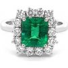 Prsteny Beny Jewellery Zlatý Prsten se Smaragdem a Diamanty 2011733