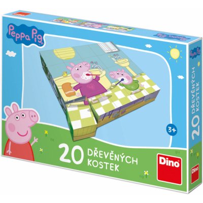 Dino kostky Peppa Pig Veselý den 20 kostek – Zboží Mobilmania