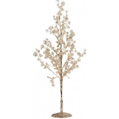 Zlatý vánoční stromeček s kamínky a třpytkami - 9*9*50 cm - Clayre & Eef – Zboží Mobilmania