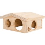 PetBuddy roubenka malá přírodní domek 20 x 17 x 11 cm borové dřevo – Hledejceny.cz
