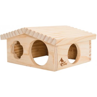 PetBuddy roubenka malá přírodní domek 20 x 17 x 11 cm borové dřevo – Hledejceny.cz