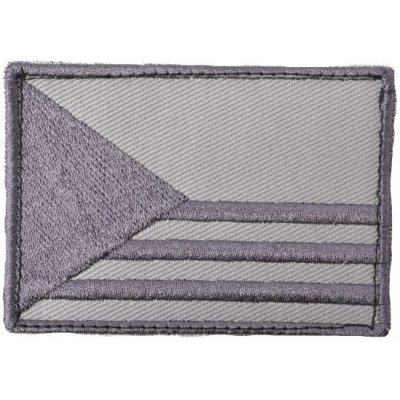 Nášivka VLAJKA ČR PRUHY 7,5 x 5,5cm velcro ŠEDÁ – Zboží Dáma