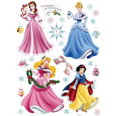 AG Design DK 888 Samolepka na zeď Disney princezny slaví rozměry 65 x 85 cm