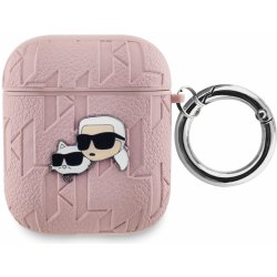 Karl Lagerfeld PU Embossed Choupette Heads Pouzdro pro AirPods 1/2 KLA2PGKCPP