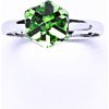 Prsteny Čištín T 1230 stříbrný s krystalem Swarovski Peridot 6x