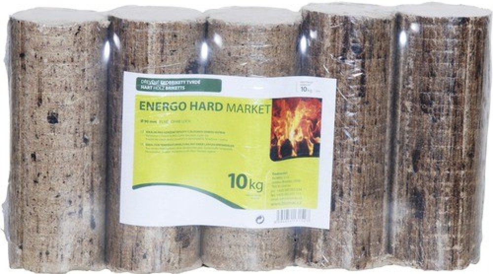 ENERGO HARD MARKET Dřevěné brikety válcové 10 kg | Srovnanicen.cz