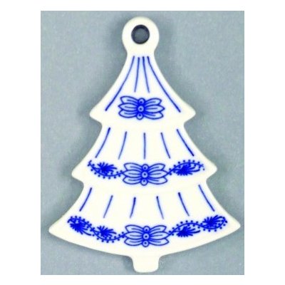 Cibulák Vánoční ozdoba stromeček 8,5 cm originální cibulákový porcelán Dubí cibulový vzor – Hledejceny.cz