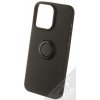 Pouzdro a kryt na mobilní telefon Apple 1Mcz Grip Ring ochranný s držákem na prst Apple iPhone 15 Pro Max černé