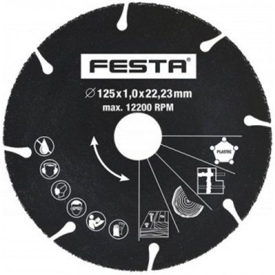 Festa Řezný kotouč univerzální 125 x 1 x 22,2 mm 21192 – Zboží Mobilmania