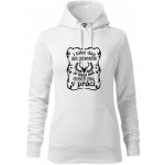 Blbý den na posedu mikina dámská Cape s kapucí Bílá – Hledejceny.cz